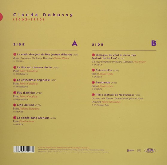 Claude Debussy – Les Chefs D'Œuvres De = The Masterpieces Of Claude Debussy (Vinyl, LP, Compilation, 180g) - Image 2