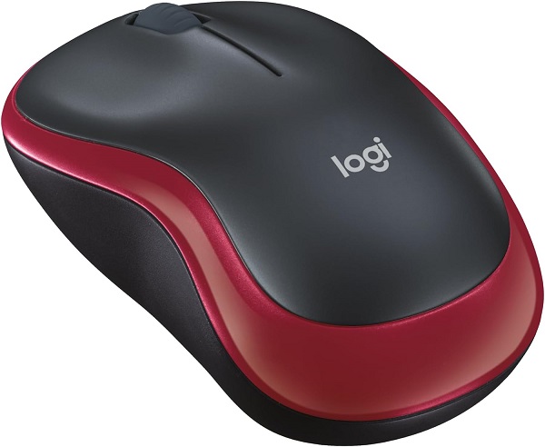 LOGITECH MOUSE WIRELESS M185 BLACK/RED