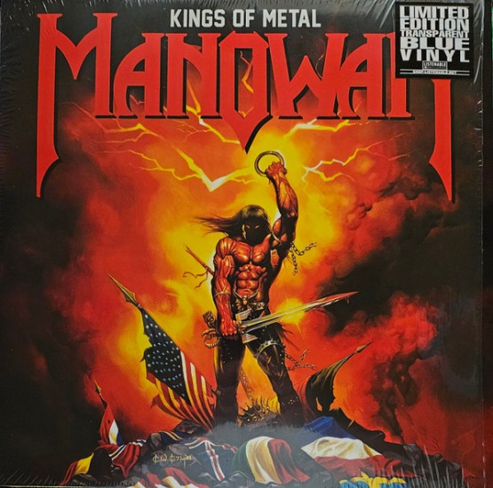 Manowar – Kings Of Metal (Vinyl, LP, Album, Limited Edition, Reissue, Blue Transparent)