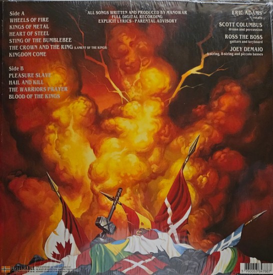 Manowar – Kings Of Metal (Vinyl, LP, Album, Limited Edition, Reissue, Blue Transparent) - Image 5