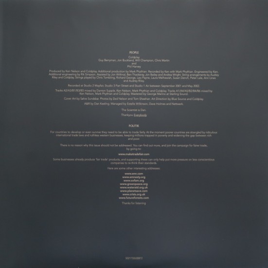 Coldplay – A Rush Of Blood To The Head (Vinyl, LP, Album, Reissue, Clear, 140g EcoRecord) - Image 4