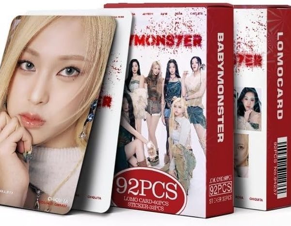 Babymonster "Trop" Personal Pack of 60 Photo Cards + 32 Stickers 92 Pieces Laser Postcards