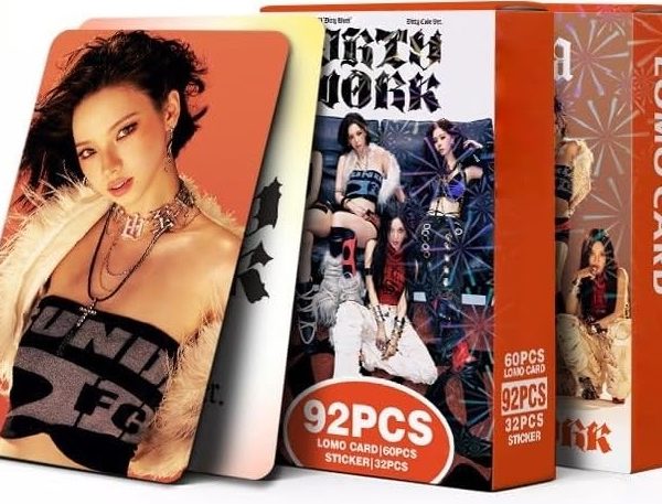 Generisch Aes-pa Pack of 60 Photo Cards + 32 Stickers 92 Pieces Laser Postcards 'MY' Karina Winter Ningning Giselle Photo Cards (Dirty Work)