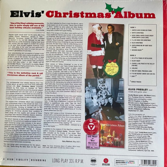 Elvis Presley – Elvis' Christmas Album (Vinyl, LP, Album, Limited Edition, Reissue, 180 Gram, White) - Image 2