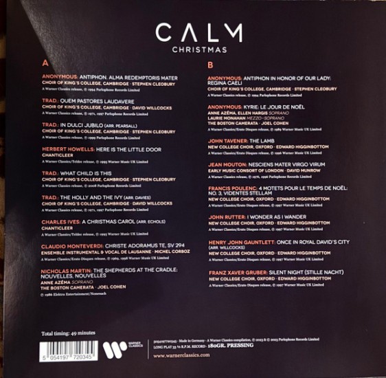 Various – Calm Christmas (Vinyl, LP, Compilation, 180g) - Image 2
