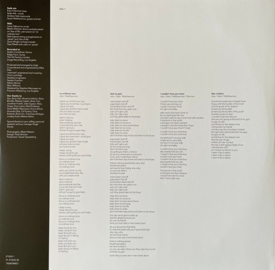 Sade – Love Deluxe (Vinyl, LP, Album, Reissue, Remastered, Half-Speed Mastered, 180g) - Image 2