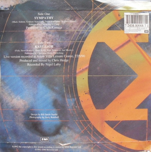 Marillion – Sympathy (Vinyl, 7", 45 RPM, Single) - Image 2