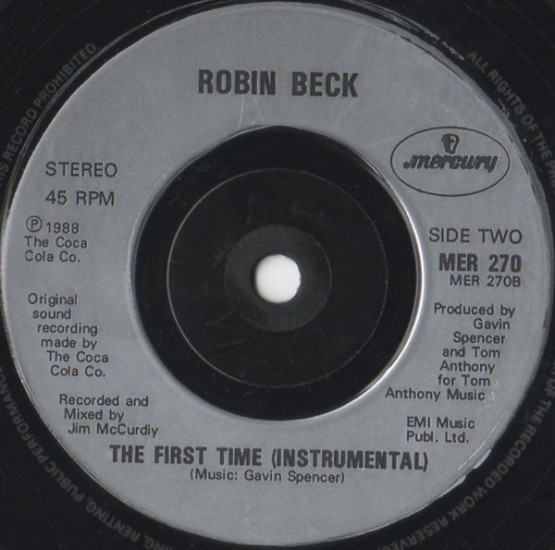 Robin Beck – First Time (Vinyl, 7", 45 RPM, Single) - Image 2