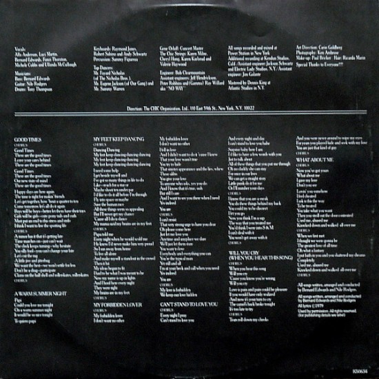 Chic – Risqué (Vinyl, LP, Album, Stereo) - Image 2