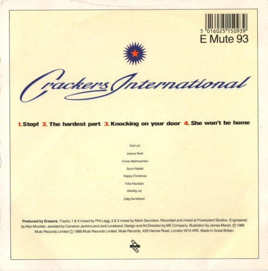 Erasure – Crackers International (Vinyl, 7", 45 RPM, EP, Damont Pressing) - Image 2