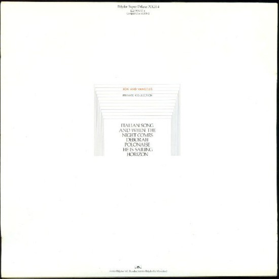 Jon & Vangelis – Private Collection (Vinyl, LP, Album) - Image 4