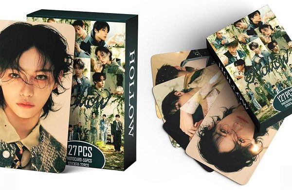 STRAY KIDS - SKZ 127 Pieces Hollow Photo Cards Stray-Kids 55 Pieces Postcards + 72 Stickers New Song Cards Felix Bangchan Hyunjin Photo Cards