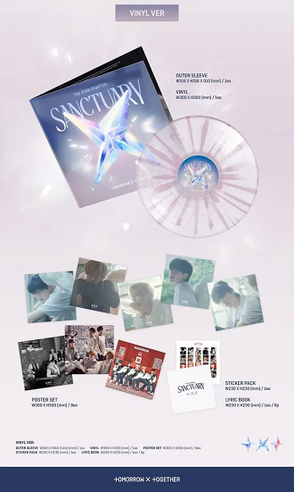 Tomorrow X Together (TXT) – The Star Chapter : Sanctuary (HEADLINER Ver.)(Vinyl, 12", 33 ⅓ RPM, Single Sided, EP, Stereo, Clear With Pink Splatter) - Image 2