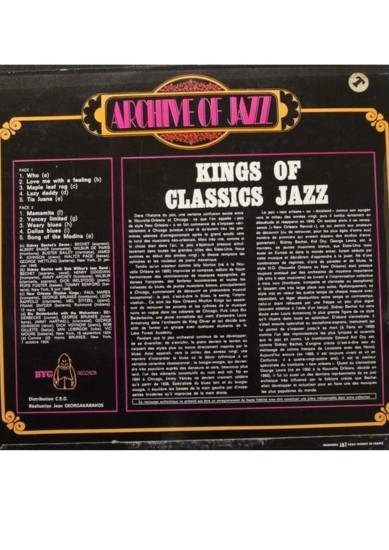 Various – Kings Of Classics Jazz: Georges Lewis - Kid Ory (Vinyl, LP, Compilation, Remastered) - Image 2