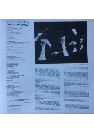 Maurice Ravel, Seiji Ozawa, Orchestre Symphonique De Boston – Boléro - Rapsodie Espagnole - La Valse (Vinyl, LP, Album, Reissue, Stereo, Gatefold) - Image 3