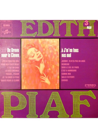 Edith Piaf – De Bravo Pour Le Clown ... A J'M'En Fous Pas Mal, Vol.3 (Vinyl, LP, Compilation, Stereo)