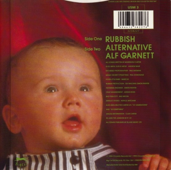 Carter The Unstoppable Sex Machine – Rubbish (Vinyl, 7", 45 RPM, Single) - Image 2