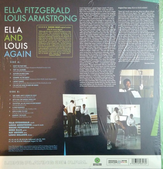 Ella Fitzgerald, Louis Armstrong – Ella And Louis Again (Vinyl, LP, Album, Limited Edition, 180 Gram Colored Vinyl) - Image 2