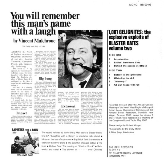 Blaster Bates – 1,001 Gelignites (Vinyl, LP, Mono) - Image 2