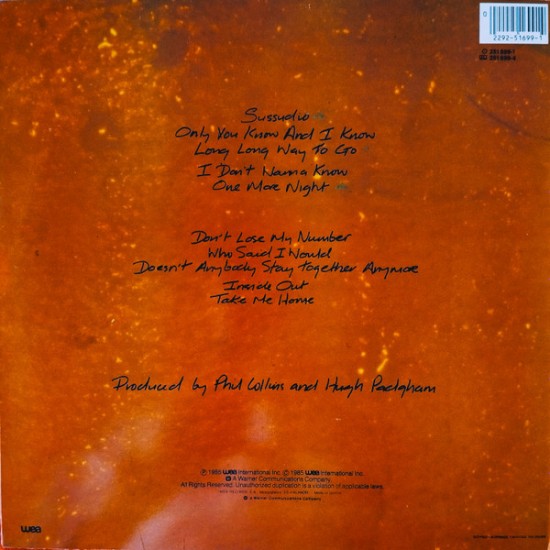 Phil Collins – No Jacket Required (Vinyl, LP, Album, Stereo) - Image 4