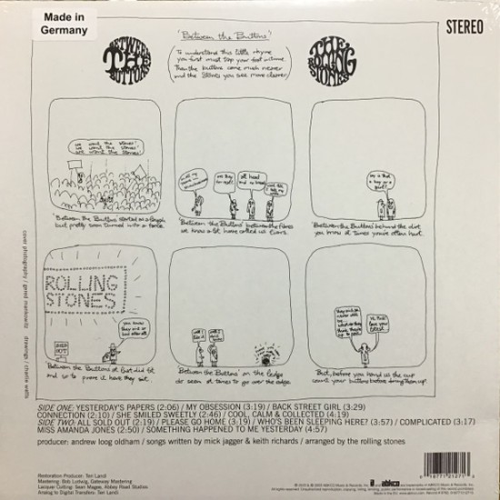 The Rolling Stones – Between The Buttons (UK) (Vinyl, LP, Album, Reissue, Stereo) - Image 2
