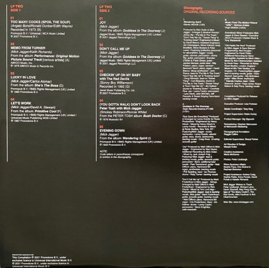 Mick Jagger – The Very Best Of Mick Jagger (2 x Vinyl, LP, Compilation, Reissue, Remastered, Stereo, Gatefold) - Image 5