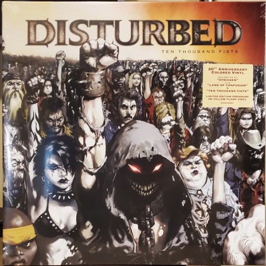 Disturbed – Ten Thousand Fists (2 x Vinyl, LP, Album, Reissue, Yellow Flame Vinyl)