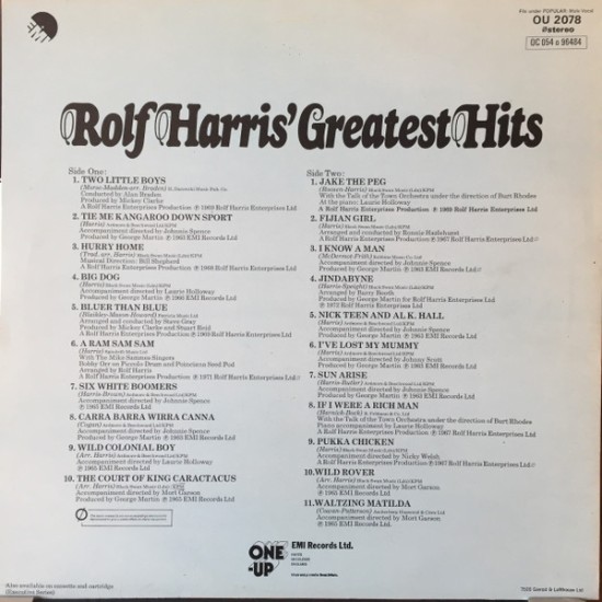 Rolf Harris – Greatest Hits (Vinyl, LP, Compilation) - Image 2