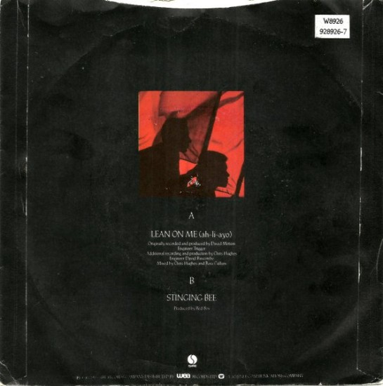 Red Box – Lean On Me (Vinyl, 7", 45 RPM, Single) - Image 2
