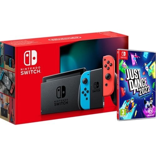 Nintendo Switch Console (Neon Red/Neon Blue) + Just Dance 2022 (Switch
