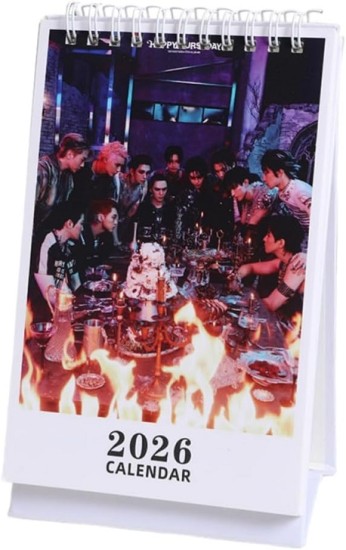 SEVENTEEN - Desk Calendar  2026'Carat' 13 x 23 cm 'Happy Burstday' Photo Calendar Hoshi Mingyu Woozi S.coups Block