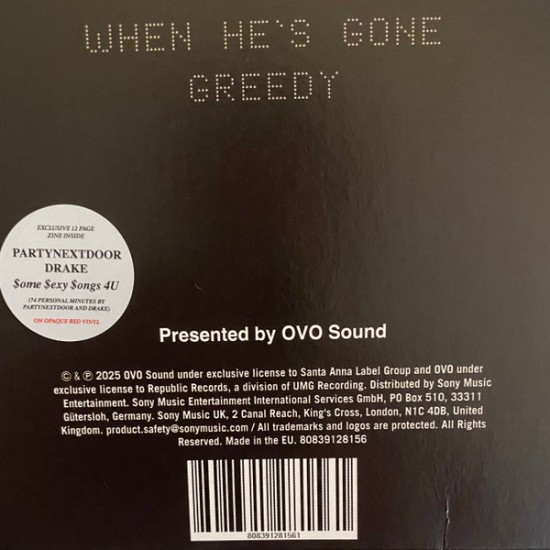 PARTYNEXTDOOR & Drake – $ome $exy $ongs 4 U (2 x Vinyl, LP, Album, Stereo) - Image 5