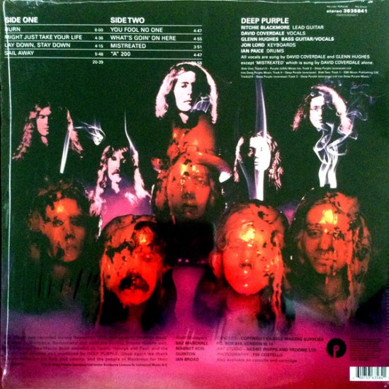 Deep Purple – Burn (Vinyl, LP, Album, Reissue, Remastered, Stereo, 180 Gram) - Image 2