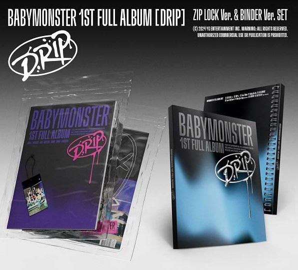 BABYMONSTER 1st FULL ALBUM – DRIP (ZIP LOCK Ver. & BINDER Ver.) (Random)