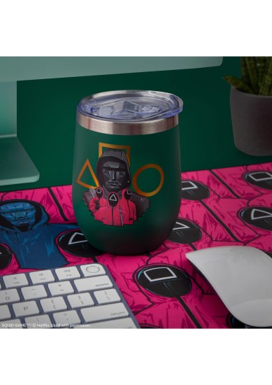 CINEREPLICAS TV SERIES: NETFLIX SQUID GAME - SQUID GAME GUARDS STAINLESS TRAVEL MUG
