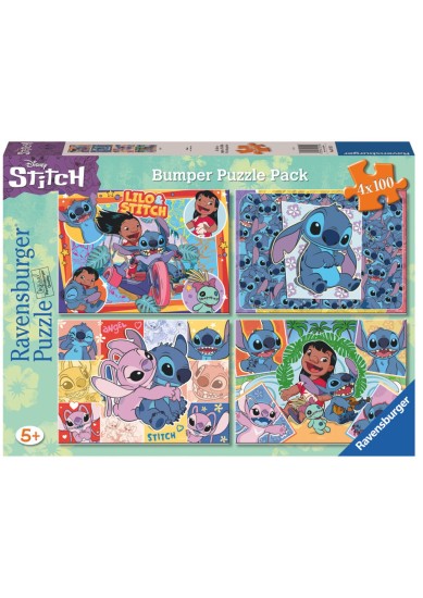 RAVENSBURGER PUZZLE: STITCH - ALOHA! (4X100 PCS)
