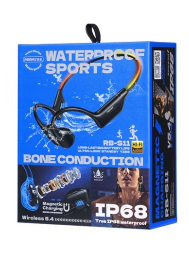 Remax Bluetooth Waterproof Bone Conduction Sports Headphones BLACK