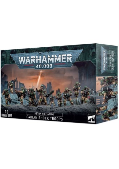 WARHAMMER 40.000 - ASTRA MILITARUM - CADIAN SHOCK TROOPS (10 CITADEL MINATURES)