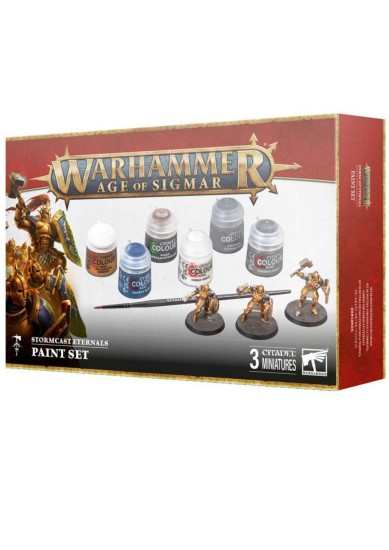 WARHAMMER AGE OF SIGMAR - STORMCAST ETERNALS - PAINT SET (3 CITADEL MINIATURES)