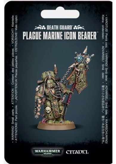 WARHAMMER 40.000 - DEATH GUARD - PLAGUE MARINE ICON BEARER