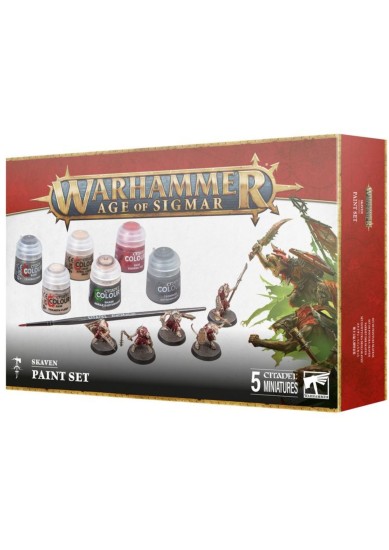 WARHAMMER AGE OF SIGMAR - SKAVEN - PAINT SET (5 CITADEL MINIATURES)