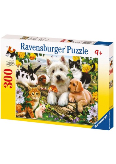 RAVENSBURGER PUZZLE: HAPPY ANIMAL BUDDIES (300PCS)