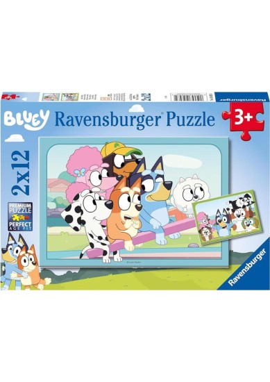 RAVENSBURGER PUZZLE: BLUEY - FUN WITH BLUEY (2X12PCS)
