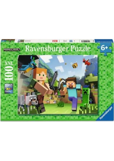 RAVENSBURGER PUZZLE: MINECRAFT - STEVE AND ALEX (100XXLPCS)