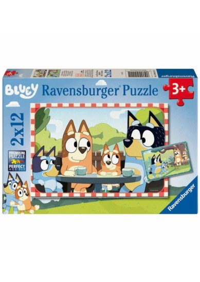 RAVENSBURGER PUZZLE: BLUEY AND THE HEELER FAMILY (2X12PCS)