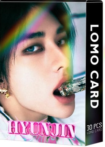 Hyunjin Stray Kids 30pcs Lomo Cards Kpop Photo Cards Greeting Card with Postcard Box