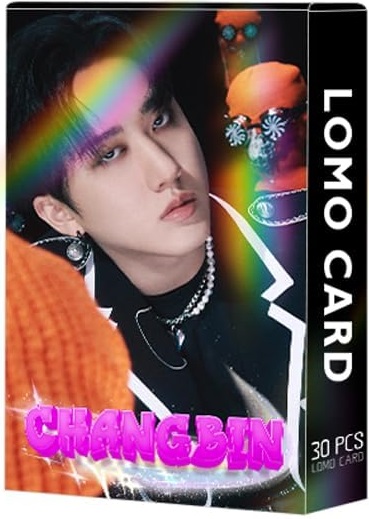 Changbin Stray Kids 30pcs Lomo Cards Kpop Photo Cards Greeting Card with Postcard Box