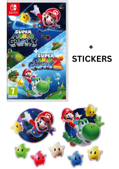 SUPER MARIO GALAXY 1 + 2 + STICKERS (SWITCH)