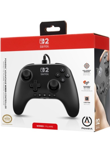POWER A ADVANTAGE WIRED CONTROLLER BLACK (SWITCH 2)