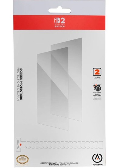 POWER A SCREEN PROTECTOR 2 PCK WITH CLEANING CLOTH (SWITCH 2)